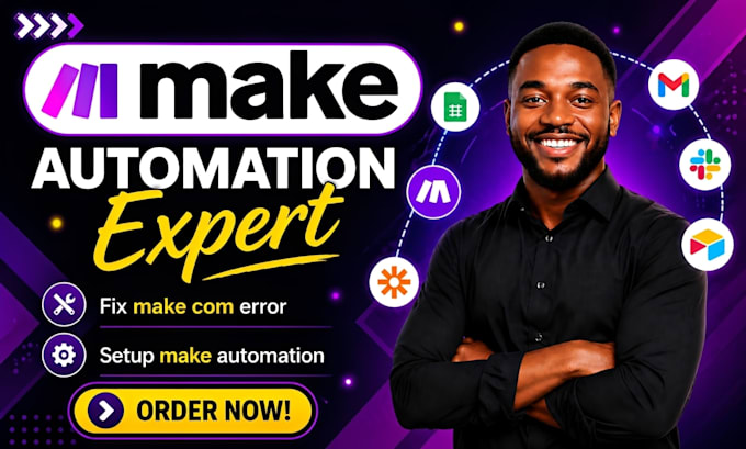 set up, fix make com, make com automation, zapier