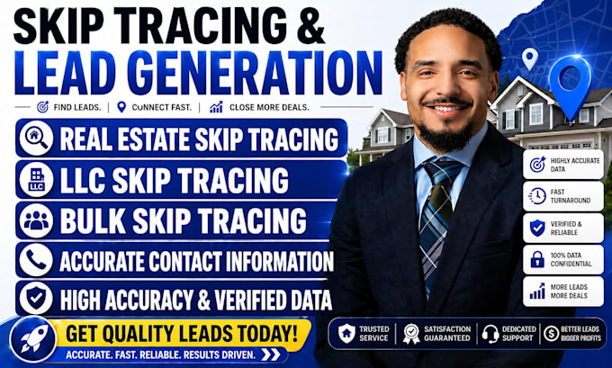 do real estate skip tracing, llc skip tracing and bulk skip tracing
