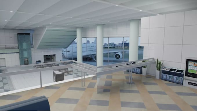 Diseñar diseños profesionales en 3d de aeropuertos, señalización ...
