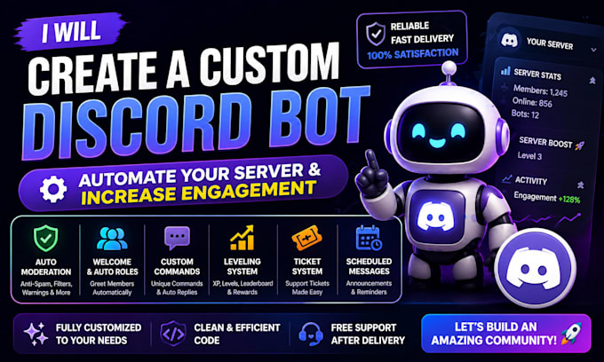create a discord bot that automates your server and increases engagement