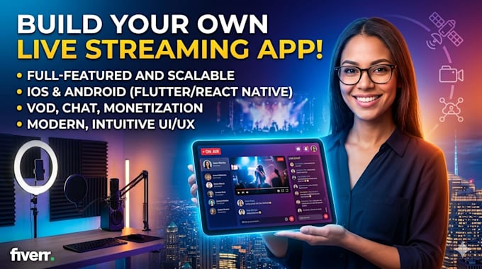 develop a secure livestreaming app, video streaming, music streaming app