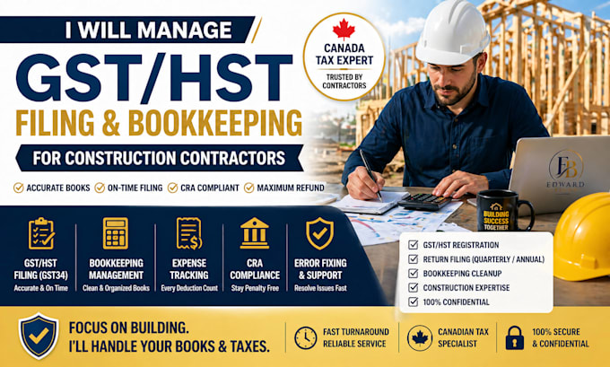 manage gst hst filing and bookkeeping for construction contractors
