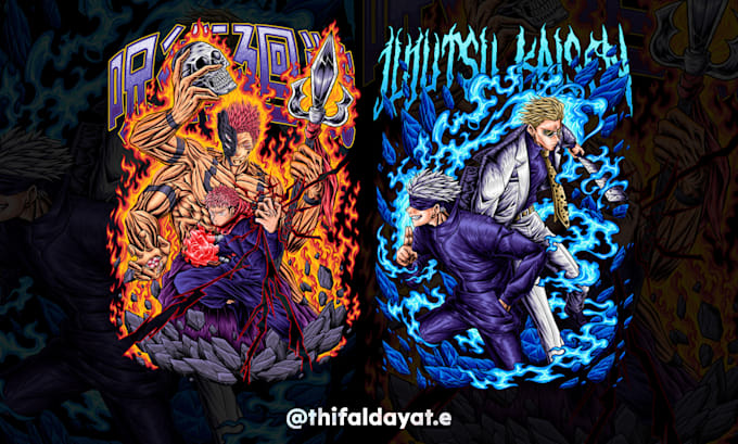 do anime themed artwork that you custom request for merch