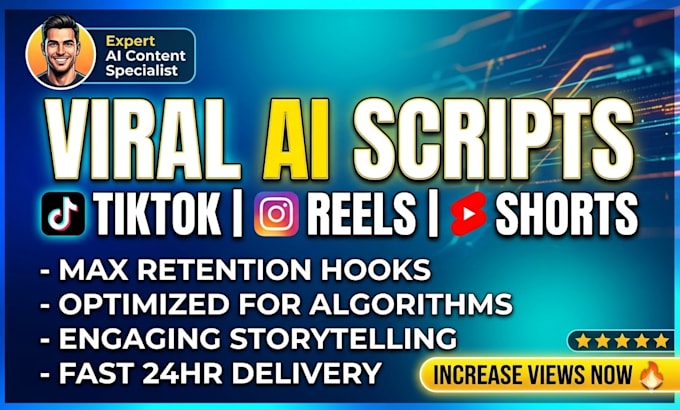 write viral ai scripts for youtube shorts, reels and tiktok