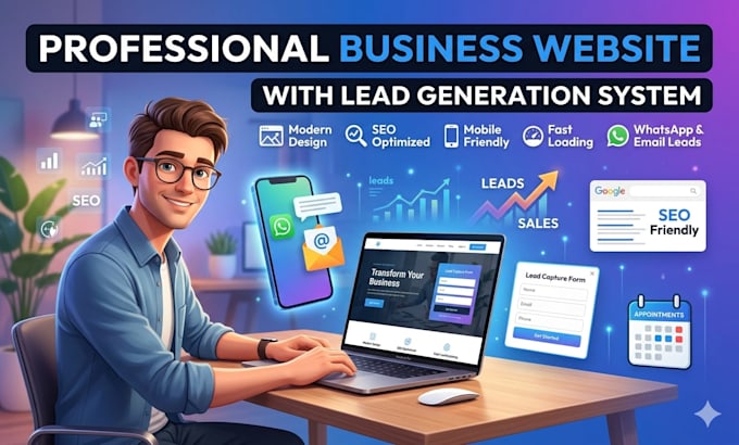 create a pro business website and lead gen system