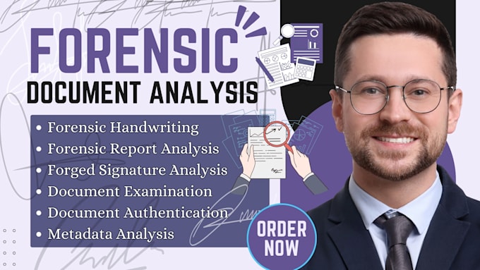 do forensic document analysis, forensic handwriting, metadata signature analysis
