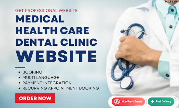build patient appointment booking website for medical dental clinic with payment