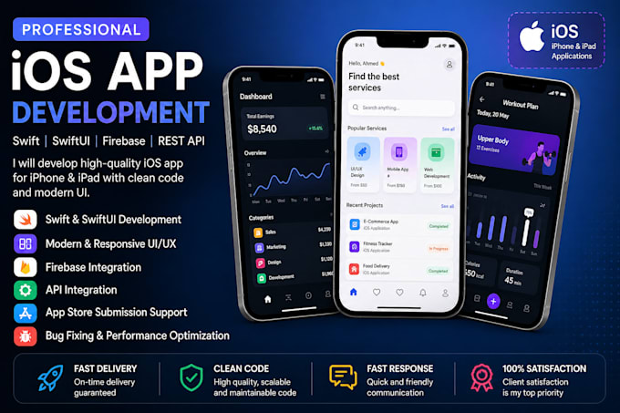 develop ios app in swift swiftui for iphone and ipad
