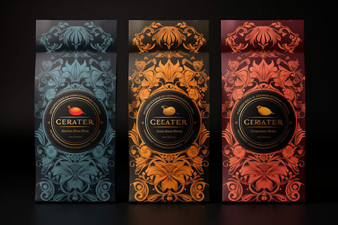 minimal, modern and luxury packaging or label