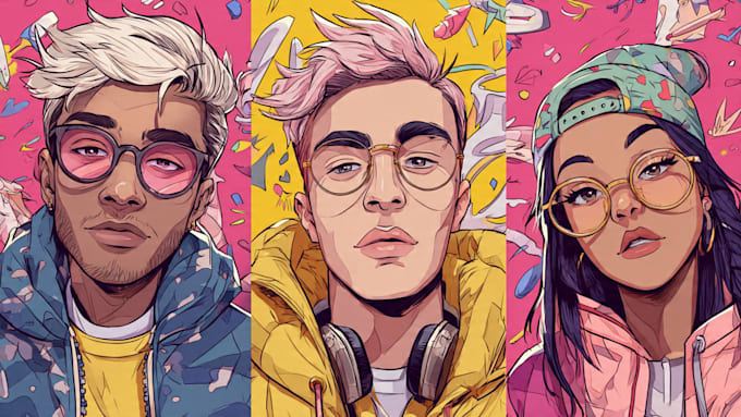 draw your cartoon portrait in disney style