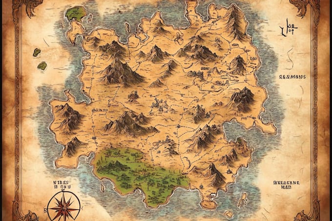 draw creative illustrated maps for games and travel