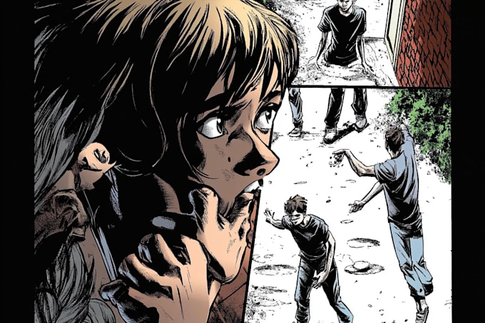 do comic book illustration for your comic or webtoon