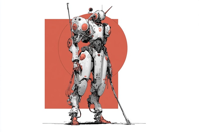 Draw sci fi , cyberpunk , mecha, fantasy character design by Soohani5 ...
