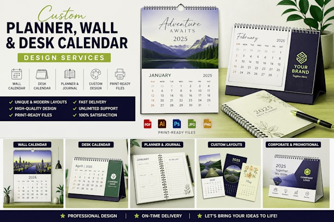 design wall calendars and desk calendars professionally