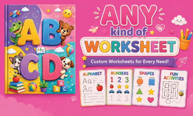 design printable kindergarten worksheets for kids
