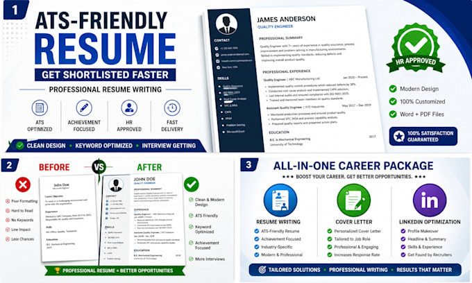 create professional ats resume writing and CV design