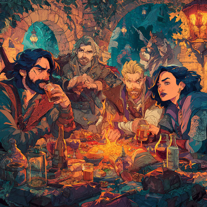 draw your dnd party