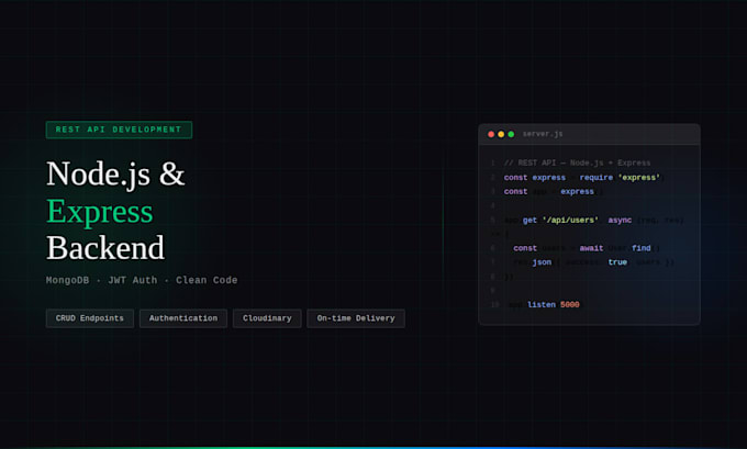 build a rest API with nodejs and express