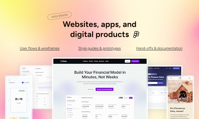 design websites, apps, digital products and services