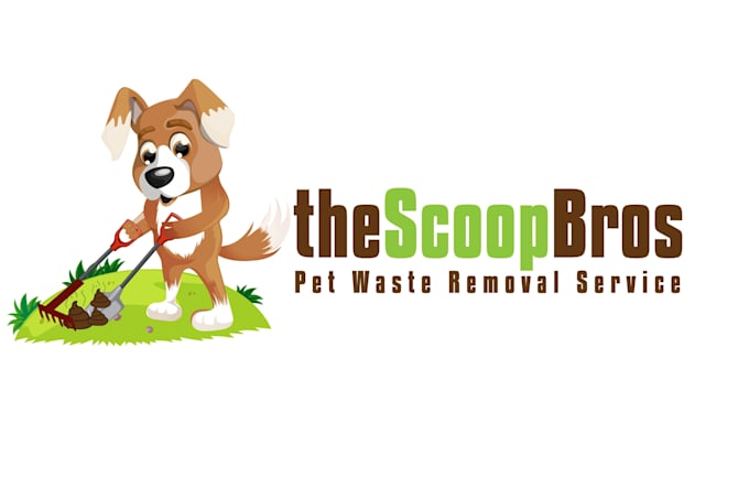 create a modern dog waste cleanup logo design