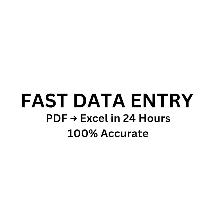 do fast data entry and excel work in 24 hours