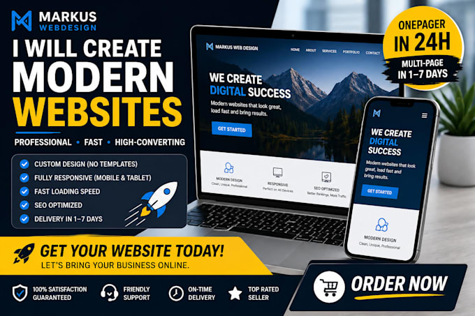 create a modern professional website