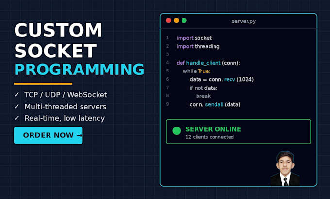 develop custom network protocols and socket communication systems