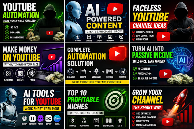 provide complete youtube automation services for you