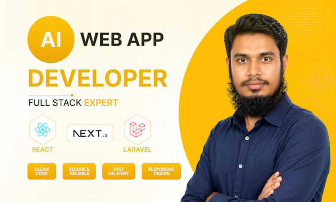 build custom ai website, full stack website backend, front end development