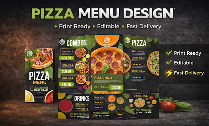 do restaurant menu, digital menu flyer, trifold brochure,TV menu