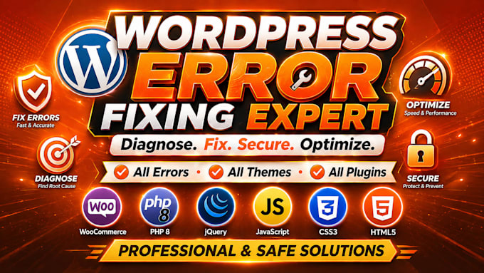 fix wordpress issues, plugin conflicts, broken website fast