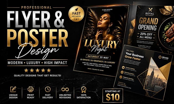 design professional flyer, poster or advertisement