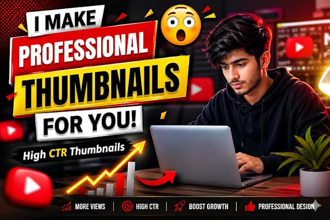 design clickable youtube thumbnail in 24 hours