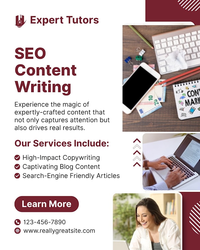 write SEO optimized blog posts and articles