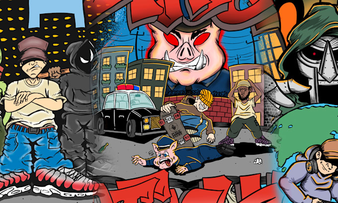 create amazing cartoon illustration for tshirt, merchandise