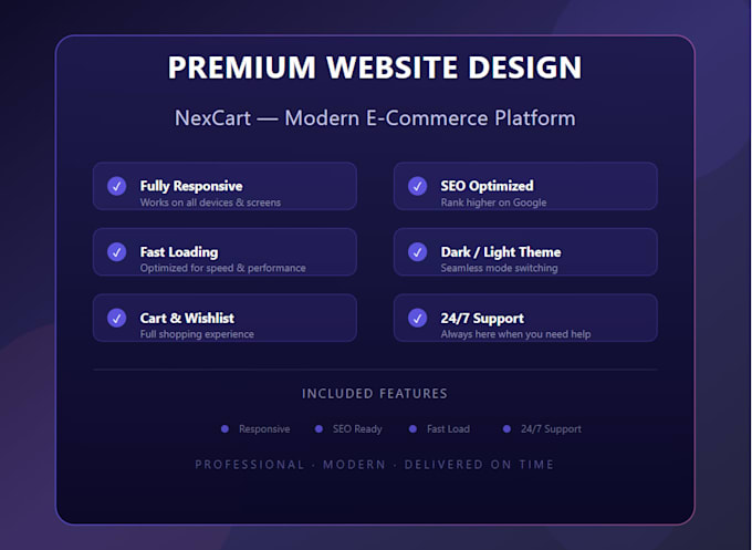build a professional ecommerce website with shopping cart and checkout
