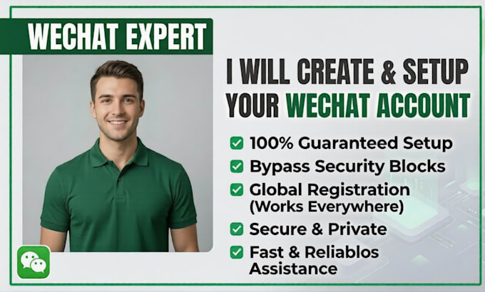 create and setup your wechat account