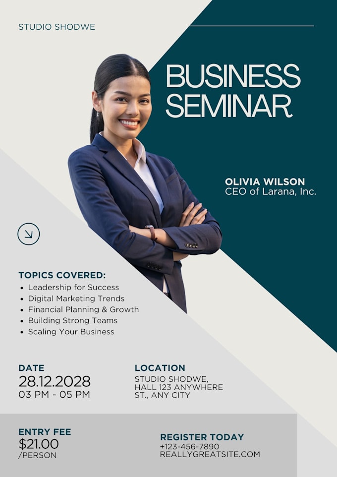 design a clean professonal business flyer