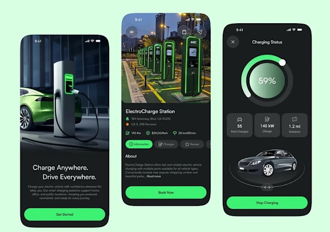 develop vehicle tracking, ev charging management and b2b fuel distribution app