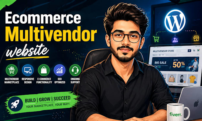 build ecommerce multivendor website, woocommerce website