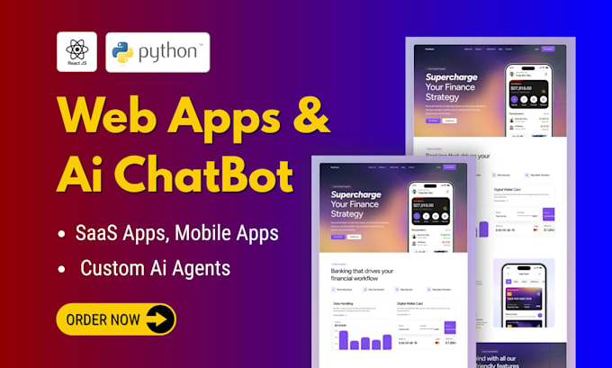 develop ai website, ai web app, ai saas and ai chatbot