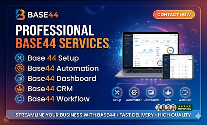base 44 setup, base44 automation, base 44 dashboard, base44 crm, base44 workflow