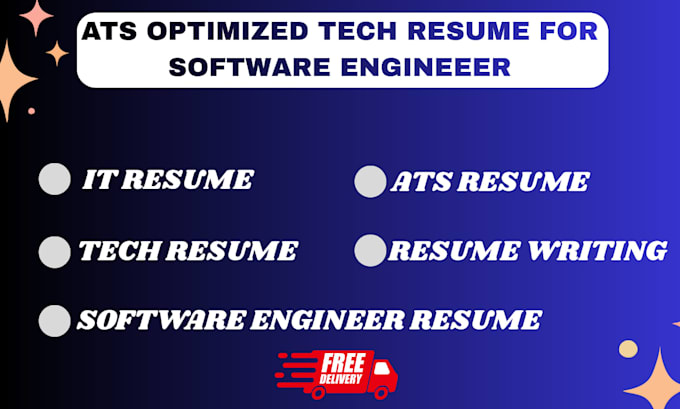 write ats optimized tech resume for software engineer, developer that gets