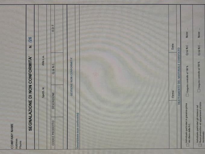 review your quality control documents for manufacturing and metalworking