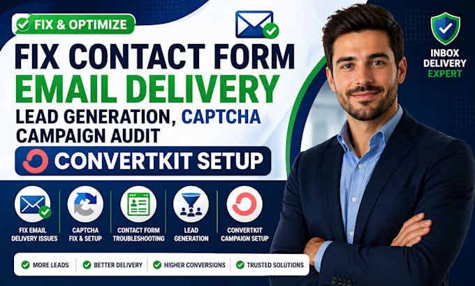 fix contact form email delevery lead generation captcha campaignaudit convertkit