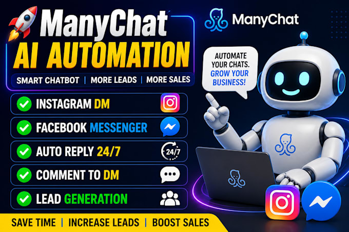 create manychat ai automation for instagram dm and facebook messenger