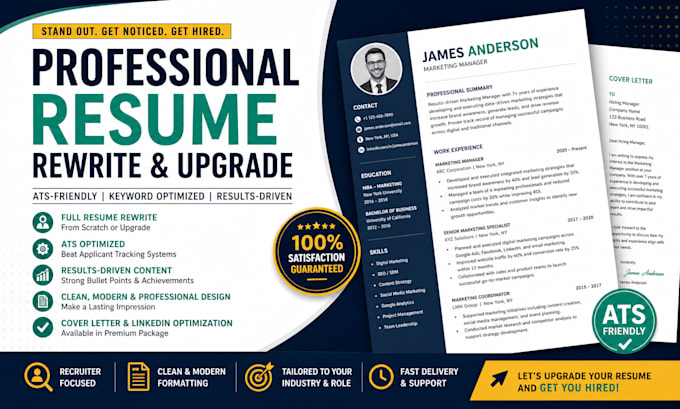 write and upgrade your resume, cv, cover letter, linkedin