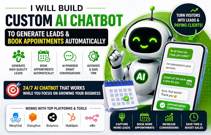 build a custom ai chatbot to generate leads and book appointments automatically