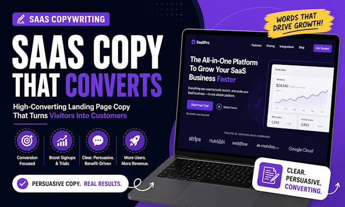 write high converting saas landing page copy that boosts