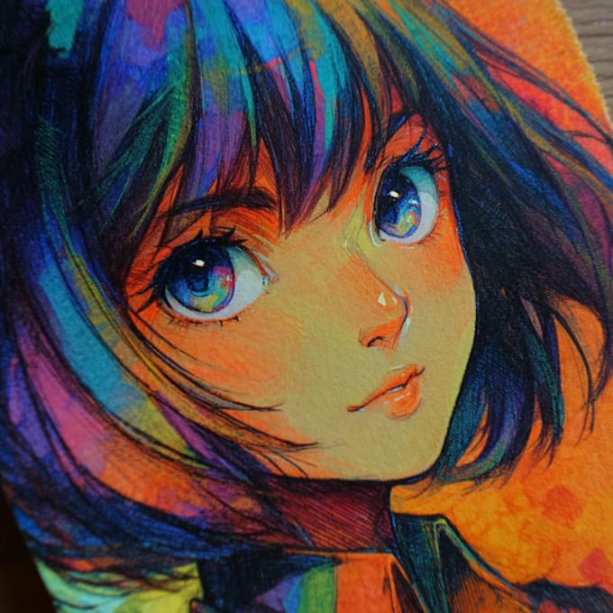 draw anime, original character art